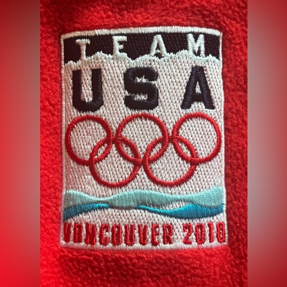 Nike Red Team USA 2010 Vancouver Olympic Full Zip Collared Fleece Sweater, XXL - Picture 5 of 11